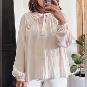 ALC tie Front Flowy Blush Pink Blouse. Size 0